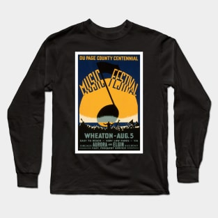 County Music Festival, 1939. Vintage Poster Long Sleeve T-Shirt